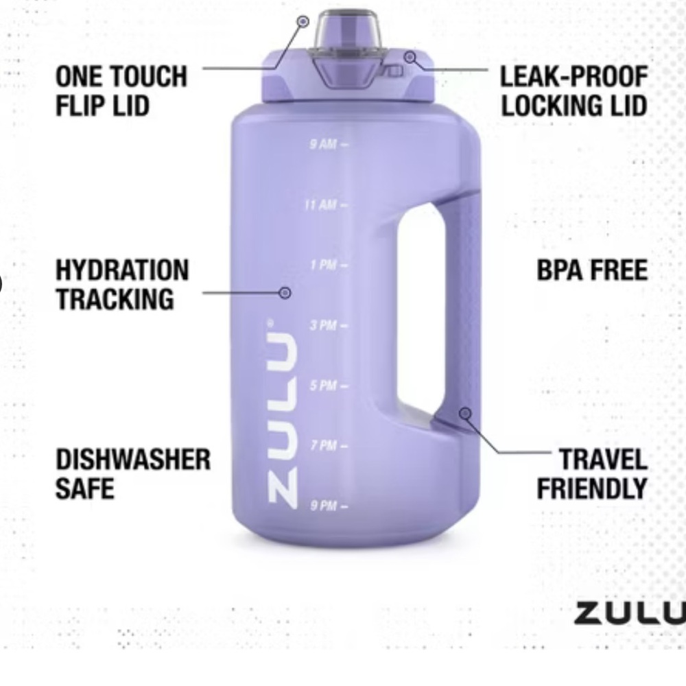 Zulu Goals 64oz Half Gallon Plastic Jug